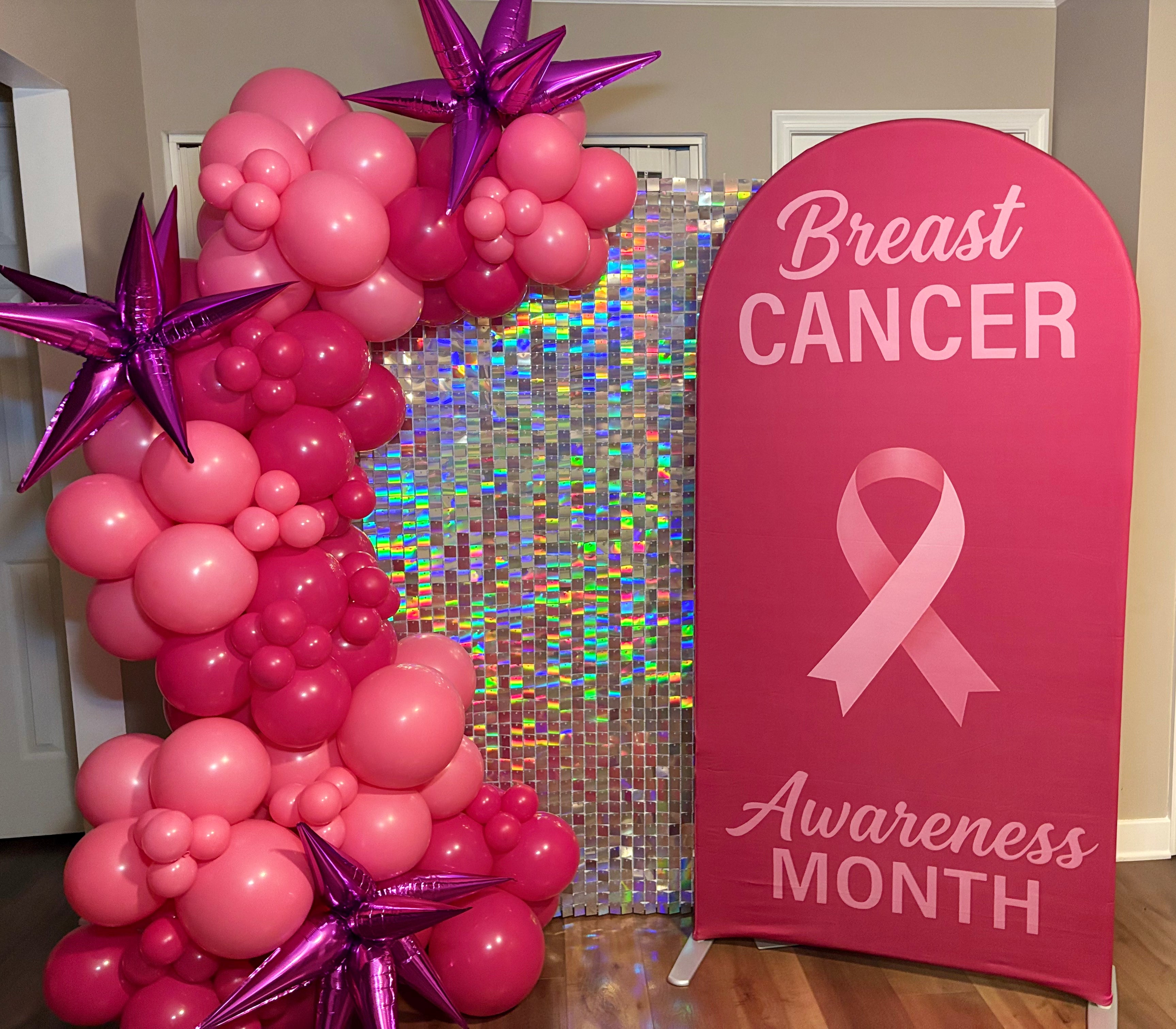 Breast Cancer Awareness Balloon Display- Custom Pink Decor